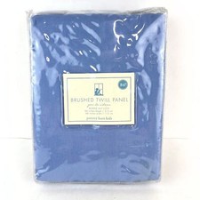 Pottery Barn Kids Blue Brushed Twill Curtain Panel 44 x 84