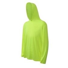 2 Pieces Hi-Vis Hooded Long-Sleeve Safety Shirt