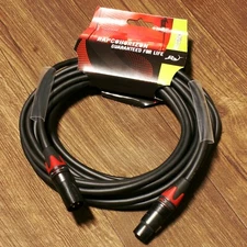 Rapco Horizon RHC MIC5 Concert Series XLR Microphone Cable 25' w- Red Boot