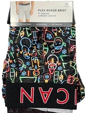 NWT AMERICAN EAGLE Flex Boxer Briefs 9" Inseam Sz XS-S-M-L-XL Christmas 19