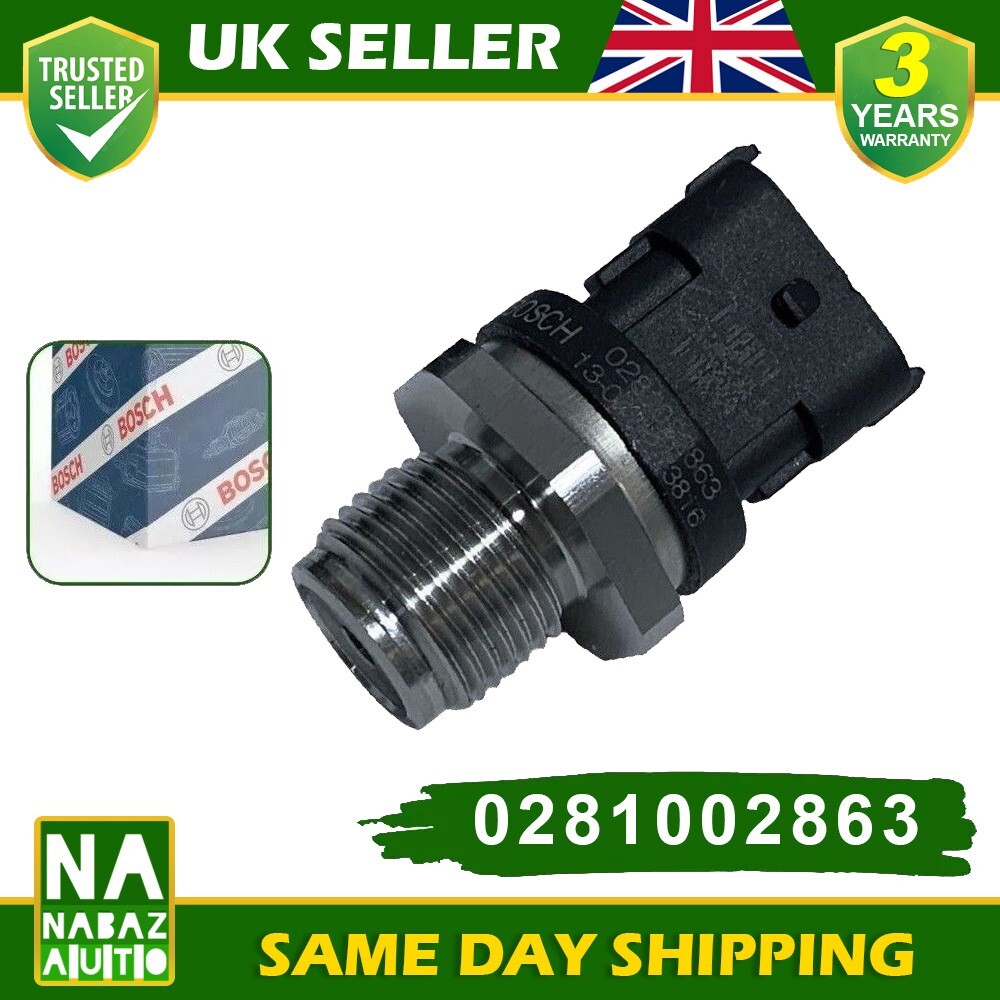 Silverhub Fuel Rail Pressure Sensor For Hyundai Kia CRDi Engines (0281002863, 314014A010)