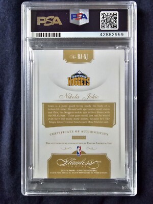 2015 Panini Flawless Nikola Jokic AUTO RC Rookie /10 *SAPPHIRE