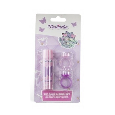 8436609391560 Shimmer Wings zestaw balsam do ust + pierścionki 2szt. Martinelia