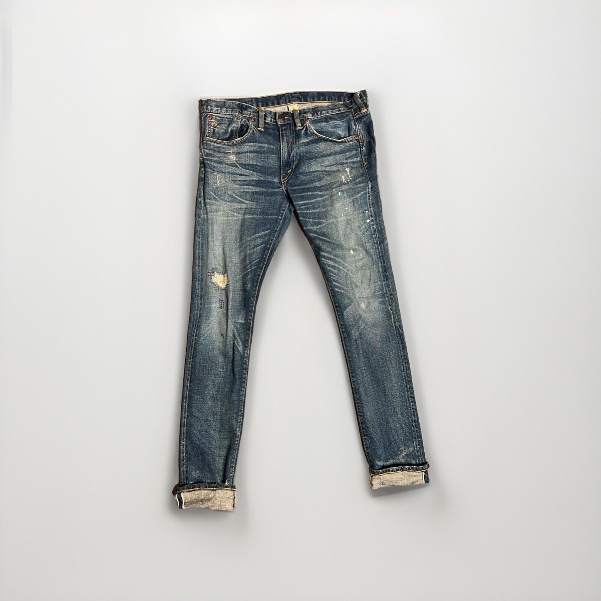 USA製 90s 初期 RRL 革パッチ ゴールデンサイズ デニム Levi's VINTAGE CLOTHING 2003年 日本製 リーバイス LEVI'S LVC
