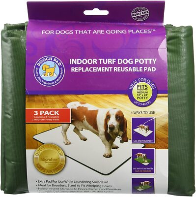 PoochPads Indoor Turf Replacement Pad Dog Potty Med 8