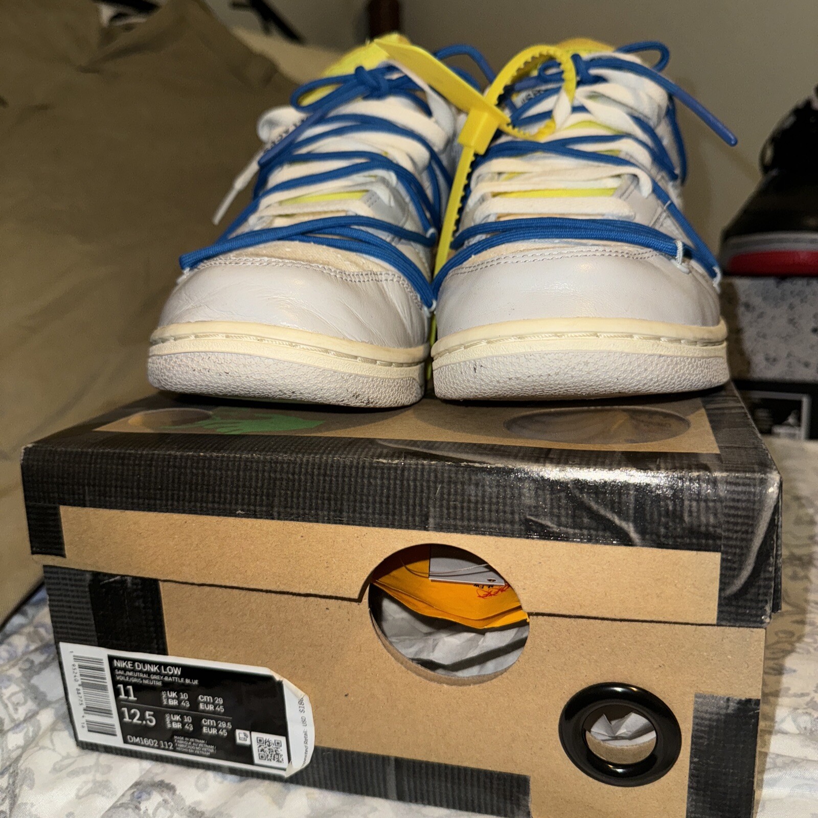 OFF WHITE X NIKE Taglia 11 Nike Dunk Low x bianco sporco lotto 10 di 50 2021