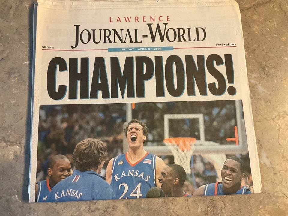 Complete Lawrence KS newspapers trailing the 2008 Men's Basketball
