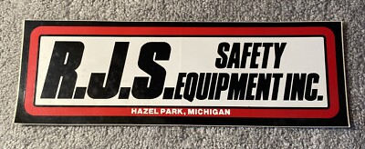 R.J.S. Safety Equipment Inc. Drag Racing NASCAR Sticker Decal Free Shipping O