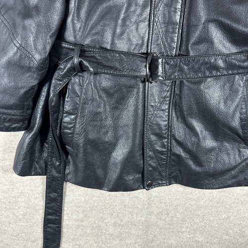 Cappotto pelle Wilson's vintage uomo XL cintura Thinsulate - Foto 7 di 15