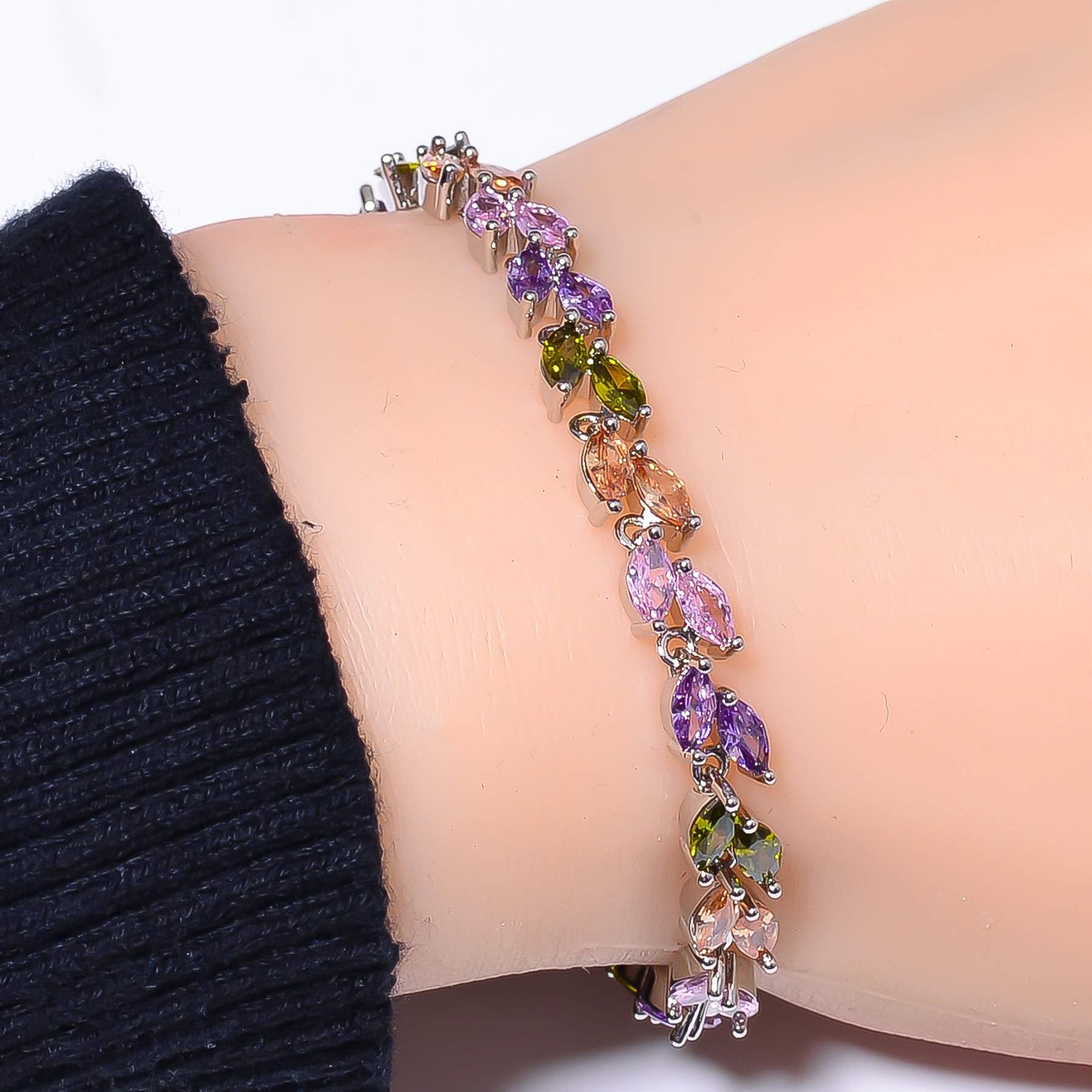 Multi 925 Sterling Silver Tennis Bracelet 7.99