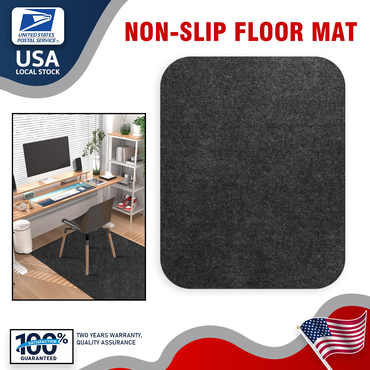 Large Home Chair Mat for Hard Wood Heavy Duty Floor Protector Easy Clean
