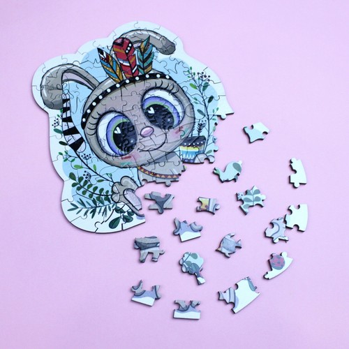 Rompecabezas caprichoso de madera de fama mundial ""Funny Bunny", 98 piezas. - Imagen 9 de 9