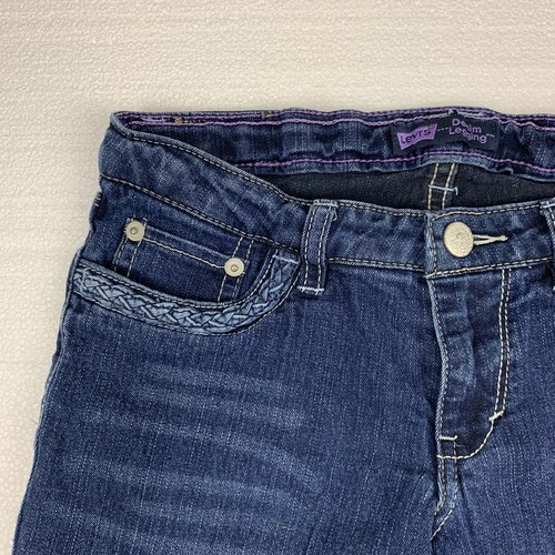 Levi denim legging youth girls size 12 regular adjustable waist band skinny jean - Picture 2 of 4