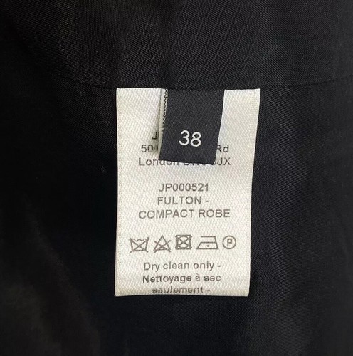 Joseph Fulton Compact Robe Dress Black Virgin Wool Size 38 EU / 10 UK Women’s - Picture 12 of 13