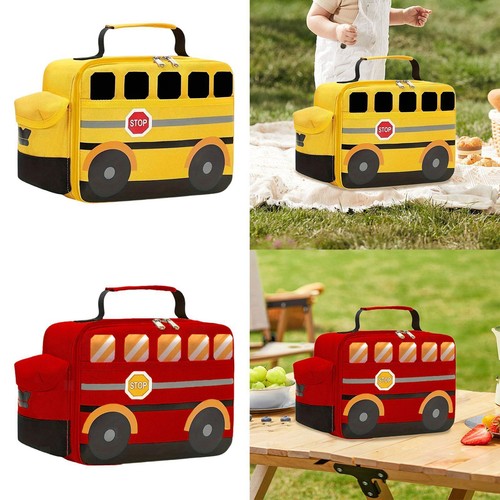Kids Lunch Box with Pockets Insulated Lunch Bag for Parties School Hiking
