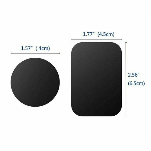 Paquete de 8 placas de metal adhesivas para soporte magnético para teléfono imán de montaje en coche a - Imagen 6 de 10