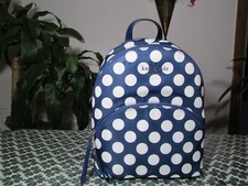 Kate Spade Karissa Nylon Seaside Dot Medium Backpack Blue 