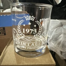 Two Vintage Kollea Old Fashioned 1973Whiskey Glasses 10 oz