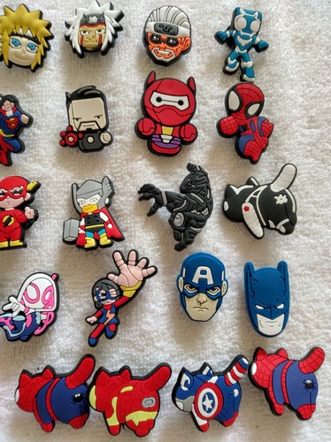 30 Pcs Shoe Croc Charms for Boys Cool Hype Beast Cute Cartoon Superheroes - Picture 3 of 3
