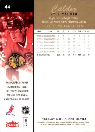 2006-07 Fleer Ultra NHL Hockey SPs RCs Inserts Stars VOUS CHOISISSEZ 🥅🏒 Upper Deck - Photo 106 sur 249