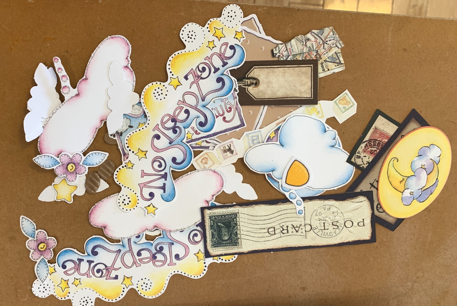 20 Mrs. Grossman's Page Protectors,3 Pg Mulberry Paper,42 Xmas Stickers,Alphabet