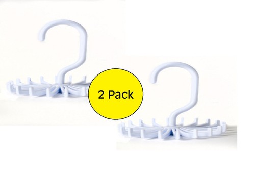 Paquete de 2 Corbatas Giratorias Ajustable Corbata Colgador Soporta 20 Corbatas Organizador - Imagen 2 de 3