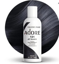 ADORE SHINING SEMI-PERMANENT HAIR COLOR 4 OZ ADO121 - JET BLACK