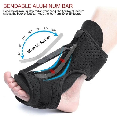 Adjustable Plantar Fasciitis Foot Splint Drop Orthotic Brace Elastic Dorsal Belt - Picture 4 of 10