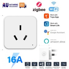 Tuya WiFi/Zigbee Smart Socket AU Plug Wireless  Monitoring Timing Work For Aleax