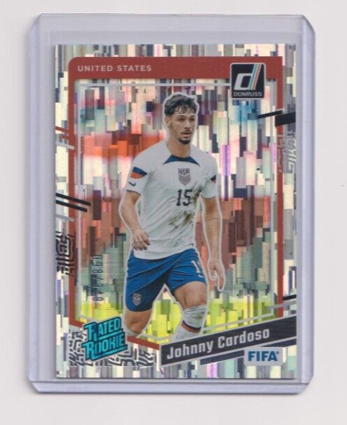 JOHNNY CARDOSO 2023-24 PANINI DONRUSS FIFA RATED ROOKIE SILVER 098/349 #180 (E)