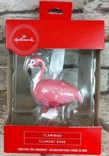 Hallmark Pink Flamingo Christmas Ornament Flamant Rose Glitter Tree Ornament