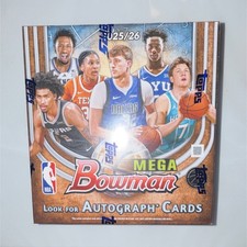 Topps Bowman Mega 2025/26 NBA Trading Card Box Look for Autograph Cards