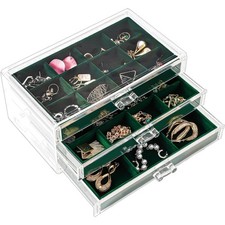 Schmuck Organizer 3 Schubladen Acryl Schmuckschatulle Damen durchsichtige Sch...