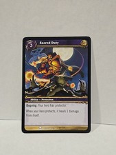 Sacred Duty World Of Warcraft TCG Heroes Of Azeroth Regular Common