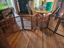 8 panel wooden baby gate/play area