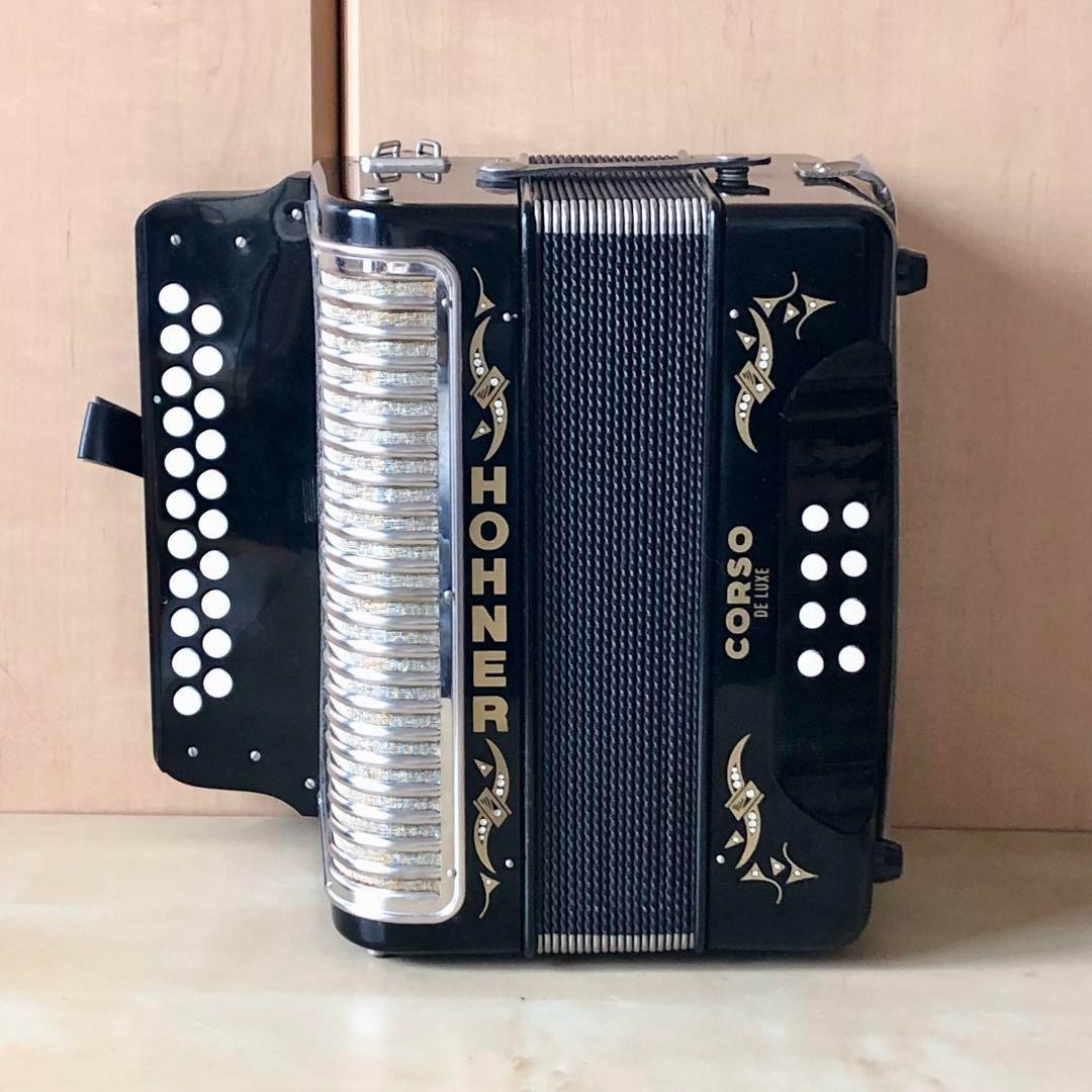 Hohner Corso De Luxe Button Accordion Made in Germany Vintage