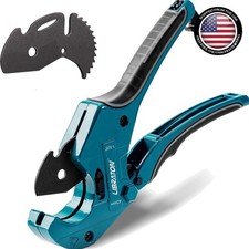Heavy-Duty Ratcheting PVC Cutter for 1-5/8" Pipes - Ergonomic & Efficient Design