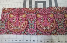 OOP RARE Tula Pink Eden Crouching Tiger 8.5"xWOF piece- 4 Whole Tigers Cotton