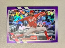 2021 Topps Chrome Purple Vladimir Gutierrez Rookie Baseball Card #USC84. rookie card picture
