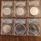 2021 Morgan & Peace Dollar 6 Coin Set PCGS MS 70 First Strike 100 Anniversary