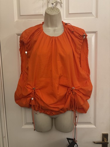 DESIGNER FENG CHEN WANG Quirky Adjust Orange Vest Pullover Top FS03VES353  BNWT  - Picture 1 of 11
