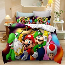 Super Mario Cartoon 3 Pic Bedding Sets Comforter Cover Quilt Cover Pillowcases