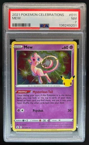 2021 Pokemon SWSH Celebrations Mew Holo #011/025 PSA 7