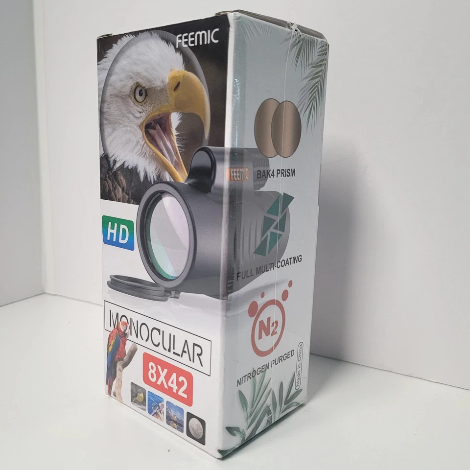 Feemic HD High Quality Monocular 8 x 42 New Sealed Birding Hunting Travel Beach - Image 4 of 4