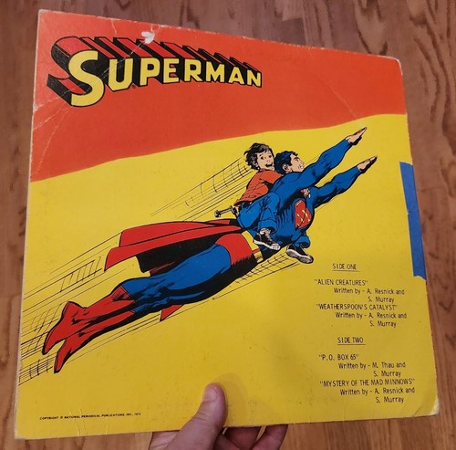 1975 VINYL 33RPM SUPERMAN 8156~POWER RECORDS~VINTAGE~CHILDREN~RECORD MAD MINNOWS - Picture 9 of 12