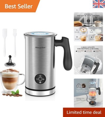 Ultimativer 4-in-1 Milchaufschäumer: Edelstahl Dampfgarer & Wärmer für Lattes & mehr