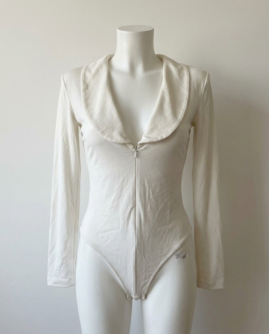 ELISABETTA FRANCHI  BODY DONNA TG.42 BIANCO ORIGINALE