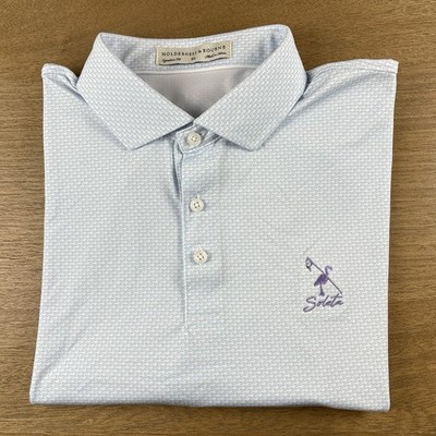 Holderness & Bourne x Soleta Golf Club Signature Fit Polo Shirt Men s XL AOP