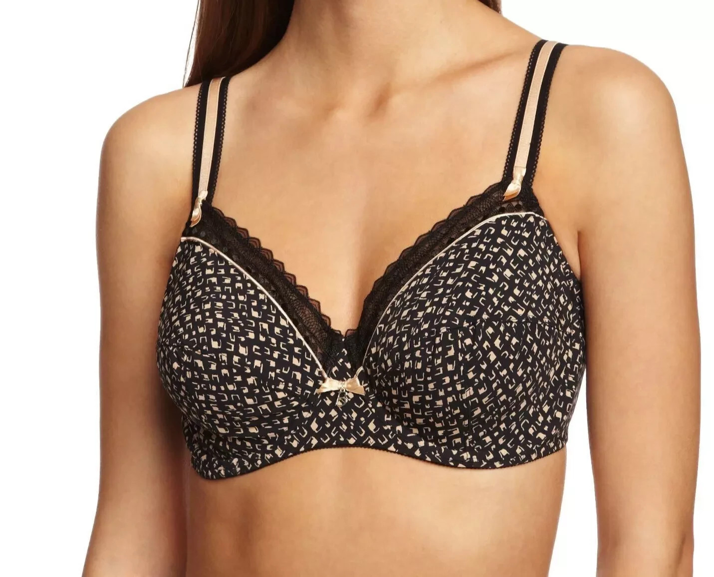 Sujetador de copa completa BESTFORM Houston sin relleno con aros NEGRO UK 32D NUEVO