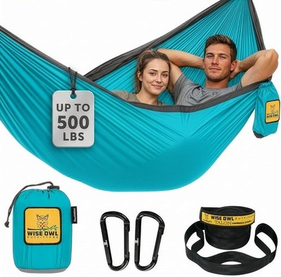 Camping Hammock   500lbs Portable Hammock with Tree Straps - Travel, Backpack...